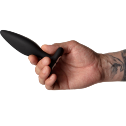 JUEGO - VIBRADOR ANAL CON TAPÓN VESTA NEGRO