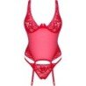 OBSESSIVE - LACELOVE CORSET ROJO XS/S