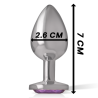 INTENSO - TAPÓN ANAL DE METAL DE ALUMINIO CON CRISTAL VIOLETA TALLA S