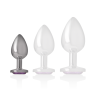 INTENSE - TAPÓN ANAL DE METAL DE ALUMINIO CON CRISTAL VIOLETA TALLA S