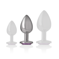 INTENSO - TAPÓN ANAL DE METAL DE ALUMINIO CON CRISTAL VIOLETA TALLA M