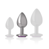 INTENSO - TAPÓN ANAL DE METAL DE ALUMINIO CON CRISTAL VIOLETA TALLA M