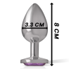 INTENSO - TAPÓN ANAL DE METAL DE ALUMINIO CON CRISTAL VIOLETA TALLA M