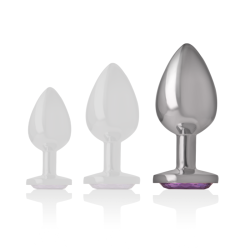 INTENSO - TAPÓN ANAL DE METAL DE ALUMINIO CON CRISTAL VIOLETA TALLA L