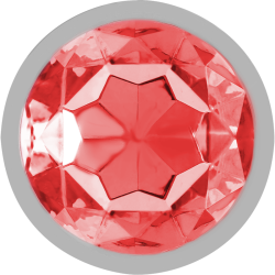 INTENSO - TAPÓN ANAL DE METAL DE ALUMINIO CON CRISTAL ROJO TALLA L