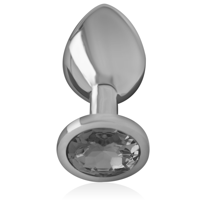INTENSO - TAPÓN ANAL DE METAL DE ALUMINIO CON CRISTAL NEGRO TALLA S
