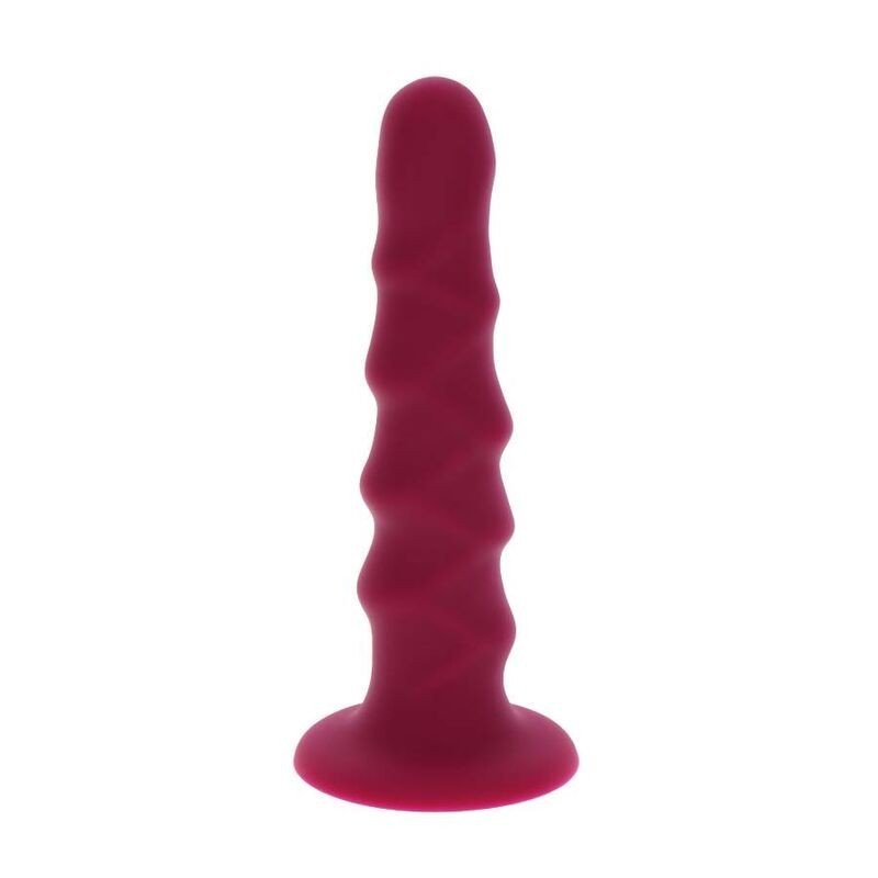 SÉ REAL - DONG ACANALADO DE 12 CM ROJO