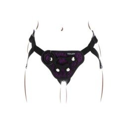 GET REAL - ARNÉS DE ENCAJE CON CORREA MORADO