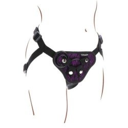 GET REAL - ARNÉS DE ENCAJE CON CORREA MORADO