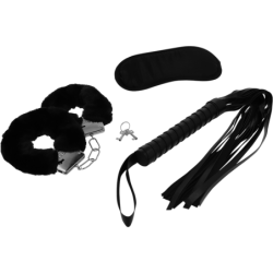 INTENSO - CONJUNTO DE JUEGO ERÓTICO FETICHE 1 CON ESPOSAS, MÁSCARA Y LÁTIGO