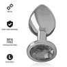 INTENSO - TAPÓN ANAL DE METAL DE ALUMINIO CON CRISTAL NEGRO TALLA L