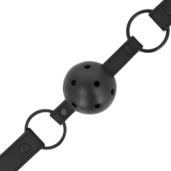 INTENSO - MORDAZA DE BOLA DE CUERO VEGANO FETICHE