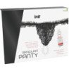 INTT LANZA - BRAGUITA NEGRA BRASILEÑA CON PERLAS Y GEL LUBRICANTE 50 ML