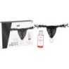 INTT LANZA - BRAGUITA NEGRA BRASILEÑA CON PERLAS Y GEL LUBRICANTE 50 ML