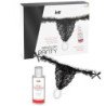 INTT LANZA - BRAGUITA NEGRA BRASILEÑA CON PERLAS Y GEL LUBRICANTE 50 ML