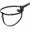 FETISH SUBMISSIVE HARNESS - VIBRADOR NEGRO DE DOBLE PENETRACIÓN