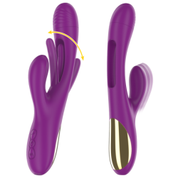INTENSO - VIBRADOR MULTIFUNCIÓN RECARGABLE APOLO 7 VIBRACIONES CON MOVIMIENTO OSCILANTE MORADO