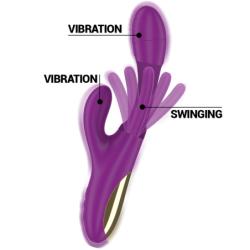 INTENSO - VIBRADOR MULTIFUNCIÓN RECARGABLE APOLO 7 VIBRACIONES CON MOVIMIENTO OSCILANTE MORADO