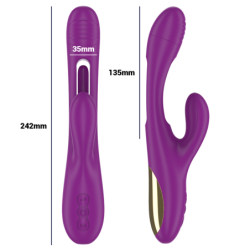 INTENSO - VIBRADOR MULTIFUNCIÓN RECARGABLE APOLO 7 VIBRACIONES CON MOVIMIENTO OSCILANTE MORADO