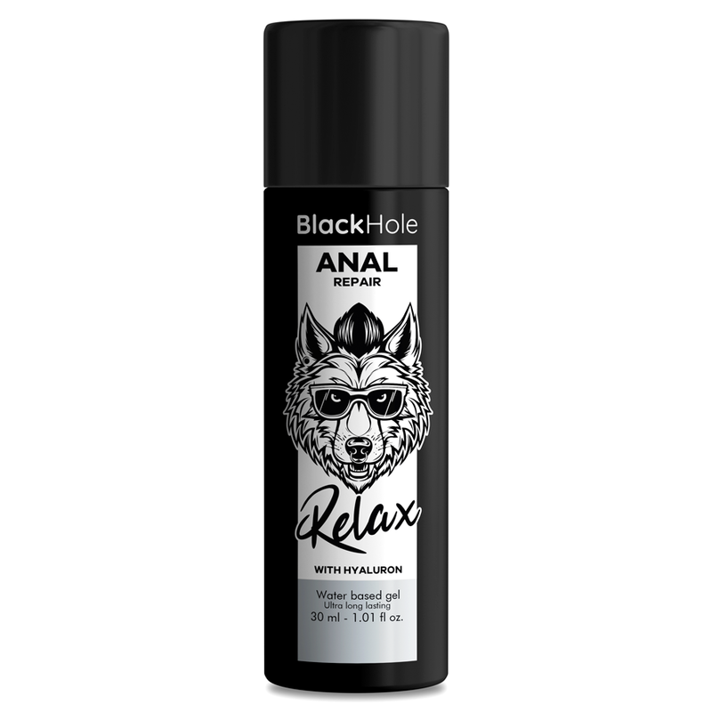 BLACK HOLE - REPARADOR ANAL RELAJADO A BASE DE AGUA CON HIALURÓN 30 ML