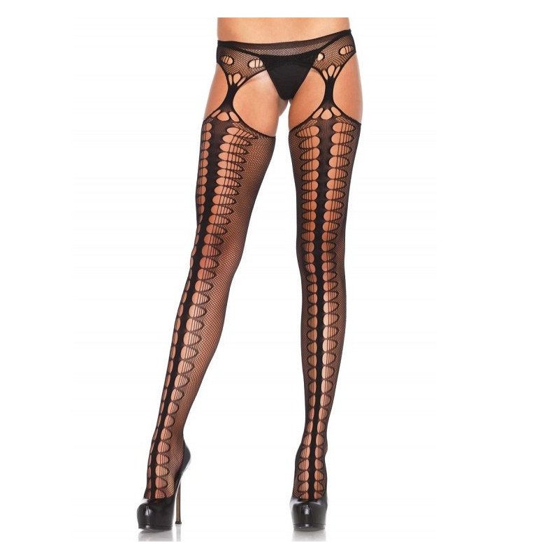 LEG AVENUE - MEDIAS CON LIGUERO EXCLUSIVAS NEGRAS