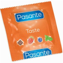 PASANTE - PRESERVATIVOS SABOR A ARÁNDANOS, BOLSA DE 144 UNIDADES