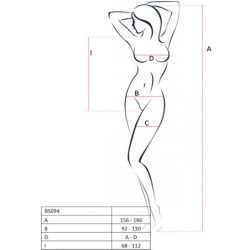 PASSION - BS094 BODYSTOCKING BLANCO TALLA UNICA