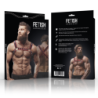 ACTITUD SUMISA FETICHE - ARNÉS DE PECHO DE CUERO ECOLÓGICO PARA HOMBRE, COLOR NEGRO/ROJO
