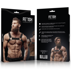 ACTITUD SUMISA FETICHE - ARNÉS DEPORTIVO DE PECHO DE NEOPRENO AJUSTABLE PARA HOMBRES