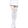 LEG AVENUE - MEDIAS ALTAS DE NYLON BLANCAS
