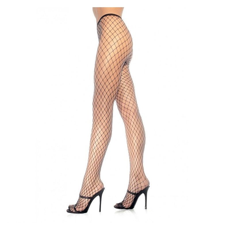 LEG AVENUE - BRAGUITAS DE RED NEGRAS CON DISEÑO DE DIAMANTE