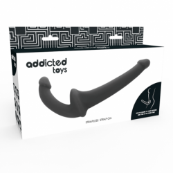 JUGUETES ADICTOS - DILDO CON ARN SIN SUJECIÓN NEGRO