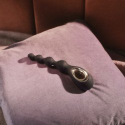 LELO - MASAJEADOR ANAL NEGRO CON CUENTAS SORAYA