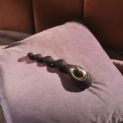 LELO - MASAJEADOR ANAL NEGRO CON CUENTAS SORAYA