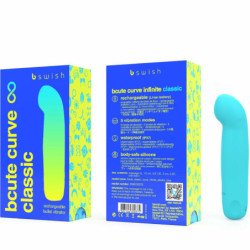 B SWISH - BCUTE CURVE INFINITE CLASSIC VIBRADOR RECARGABLE SILICONA AZUL