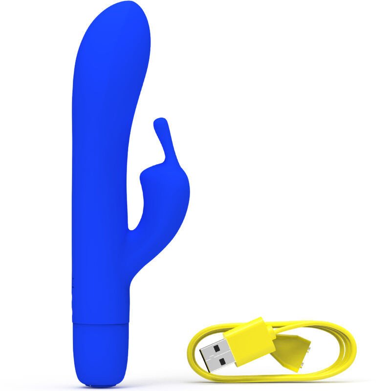 B SWISH - VIBRADOR RECARGABLE CLÁSICO INFINITO BWILD BUNNY DE SILICONA AZUL