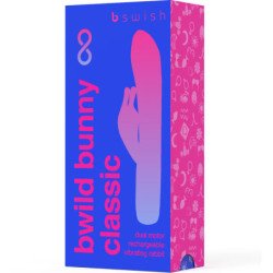 B SWISH - VIBRADOR RECARGABLE CLÁSICO INFINITO BWILD BUNNY DE SILICONA AZUL