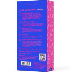 B SWISH - VIBRADOR RECARGABLE CLÁSICO INFINITO BWILD BUNNY DE SILICONA AZUL