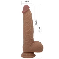 PRETTY LOVE - JONATHAN DILDO DE SILICONA 3 VIBRACIONES + 3 INSERCIONES MEDIDAS CONTROL REMOTO 21 CM