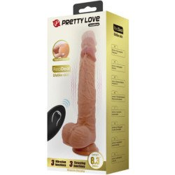 PRETTY LOVE - JONATHAN DILDO DE SILICONA 3 VIBRACIONES + 3 INSERCIONES MEDIDAS CONTROL REMOTO 21 CM
