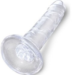 KING COCK - PENE REALISTA TRANSPARENTE DE 15,5 CM
