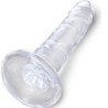 KING COCK - PENE REALISTA TRANSPARENTE DE 15,5 CM
