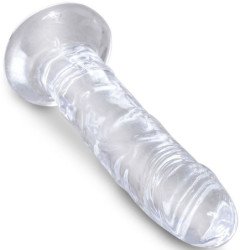 KING COCK - PENE REALISTA TRANSPARENTE DE 15,5 CM