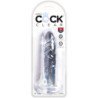 KING COCK - PENE REALISTA TRANSPARENTE DE 15,5 CM