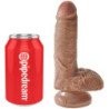 KING COCK - PENE REALISTA CON TESTÍCULOS 13,2 CM CARAMELO