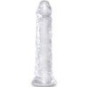 KING COCK - PENE REALISTA TRANSPARENTE DE 19,7 CM