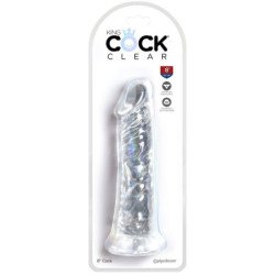 KING COCK - PENE REALISTA TRANSPARENTE DE 19,7 CM