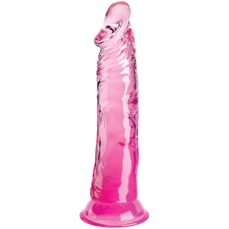 KING COCK - PENE REALISTA TRANSPARENTE DE 19,7 CM ROSA