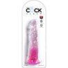 KING COCK - PENE REALISTA TRANSPARENTE DE 19,7 CM ROSA