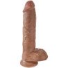KING COCK - PENE REALISTA CON TESTÍCULOS 19,8 CM CARAMELO